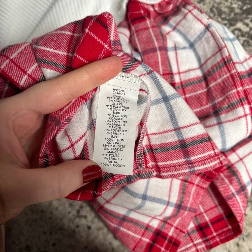 NWT The Children’s Place Plaid Holiday Christmas Dress Size 12-18 Months